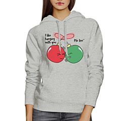 I Like Hanging With You Ornaments Grey Hoodie