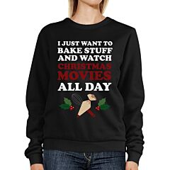 Baking And Christmas Movies Holiday Sweater Cute X-mas Gift Ideas