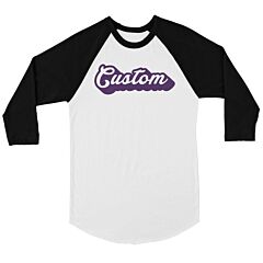 Purple Pop Up Text Aesthetic Good Mens Personalized Baseball Shirt