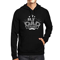 Best Dad In The World Unisex Black Vintage Style Hoodie For Dad