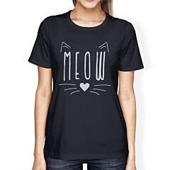 Meow Womens Navy Shirt