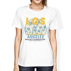 Los Angeles Beaches Summertime Womens White Shirt