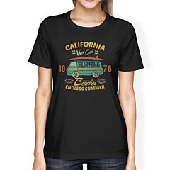 California Beaches Endless Summer Womens Black Shirt