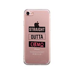 Straight Outta Chemo Breast Cancer Clear Phone Case