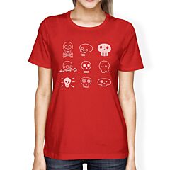 Skulls Womens Red Shirt