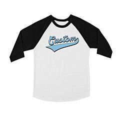 Blue College Swoosh Awesome Sweet Kids Personalized Baseball Shirt