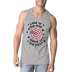 Home Of The Pizza Humorous Design Men's Tank Top For 4th Of July