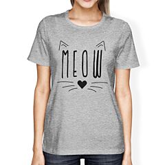 Meow Womens Grey Shirt
