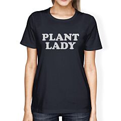 Inc Plant Lady Women's Navy Cotton Cute Design T Shirt Plant Lover