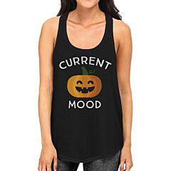 Pumpkin Current Mood Womens Black Tank Top