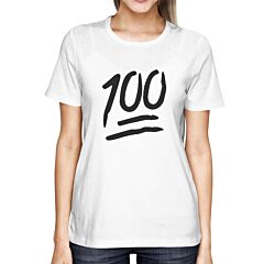 100 Points T-shirt Back To School Tee Ladies Cute Short sleeve Shirt
