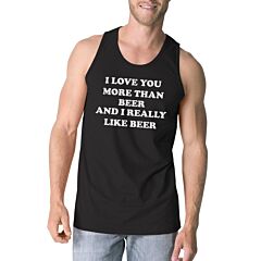 I Love You More Than Beer Men's Black Tank Top For St Patricks Day
