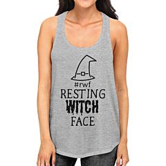 Rwf Resting Witch Face Womens Grey Tank Top