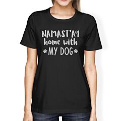 Namastay Home Womens Black Short Sleeve Top Cute Mothers Day Gifts