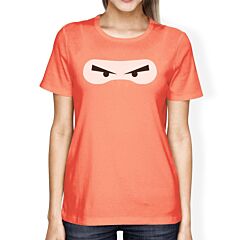 Ninja Eyes Womens Peach Shirt