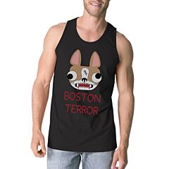 Boston Terror Terrier Mens Black Tank Top