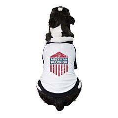 American Warrior Pet Baseball Jersey Cute 4th Of July For Small Pet