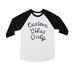 Colorful Overlay Text Chic Great Kids Personalized Baseball Shirt