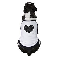 Love Heart Family-Baby Pets Black And White Baseball Shirt