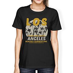 Los Angeles Beaches Summertime Womens Black Shirt