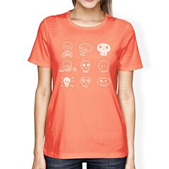 Skulls Womens Peach Shirt