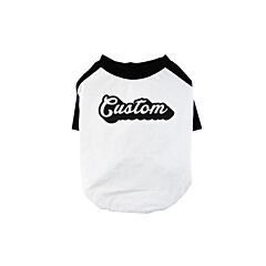 Pop Up Text Amazing Pets Personalized Baseball Shirt for Small Dog