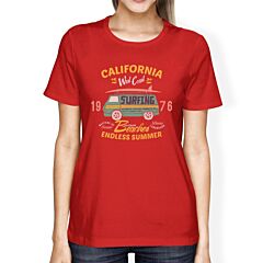 California Beaches Endless Summer Womens Red Shirt