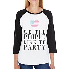 We The People Funny Design 4th Of July Baseball Jersey For Women