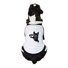 Boo French Bulldog Ghost Pets Black And White BaseBall Shirt