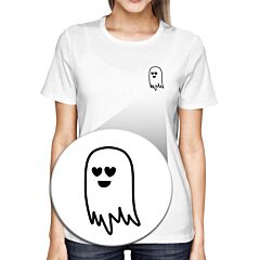 Cute Pocket Ghost T-shirt Halloween Tee Cute Shirt For Scary Night