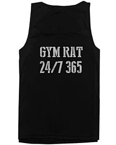 Gym Rat 24/7 365 Back Print Men's Workout Tank Top Sleeveless Sports Tanks