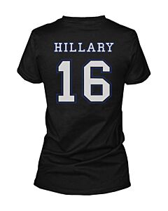 Hillary Clinton for President 2016 Back Print Campaign Women's Tshirts Black Shirts