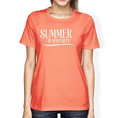 Summer Beach Party Womens Peach Shirt