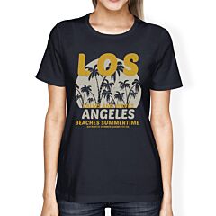 Los Angeles Beaches Summertime Womens Navy Shirt