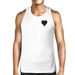 Melting Heart Men's Tanks Heart Printed Chest Size Graphic  For Him
