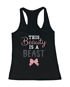 Work Out Tank Top – This Beauty’s a Beast – Cute Workout Tank, Gym Shirt