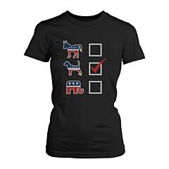 Vote For My Dog Funny Presidential Election Black T-Shirt for Women