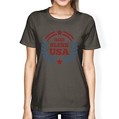 God Bless USA Cute 4th Of July Outfit For Women Short Sleeve TShirt