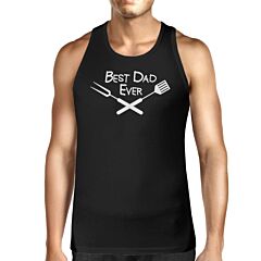 Best Bbq Dad Mens Black Sleeveless Tee Fathers Day Gift For Husband