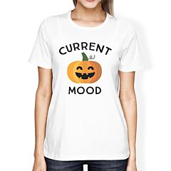 Pumpkin Current Mood Womens White Shirt