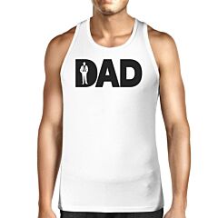 Dad Business Mens White Funny Tank Top Working Dad Graphic Tanks