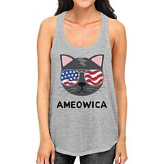 Ameowica Funny 4th Of July Decorative Tanks Gift For Cat Owners