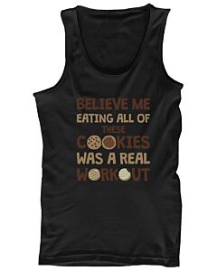 Eating Cookies was Real Workout Men's Funny Tanktop Fitness Sport Tanktop