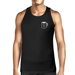 Coffee For Life Mens Sleeveless Black Tank Top For Coffee Lovers