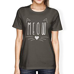 Meow Womens Dark Grey Shirt