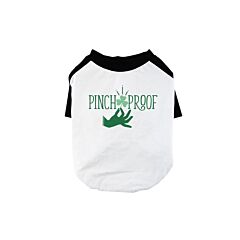 Pinch Proof Clover Pet Baseball Shirt for Small Dogs St Paddy's Day