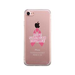 Hope Strength Courage Clear Phone Case