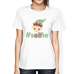 Hashtag Selfie Elf Womens White Shirt