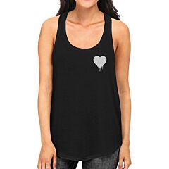 Melting Heart Women TankTop Heart Printed Chest Size Graphic  Tank