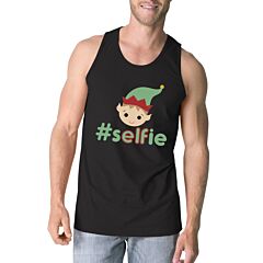 Hashtag Selfie Elf Mens Black Tank Top